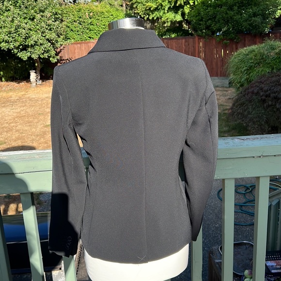 H&M Tailored Black Blazer double breasted 8 Suit Jacket Professional Work - Picture 5 of 10